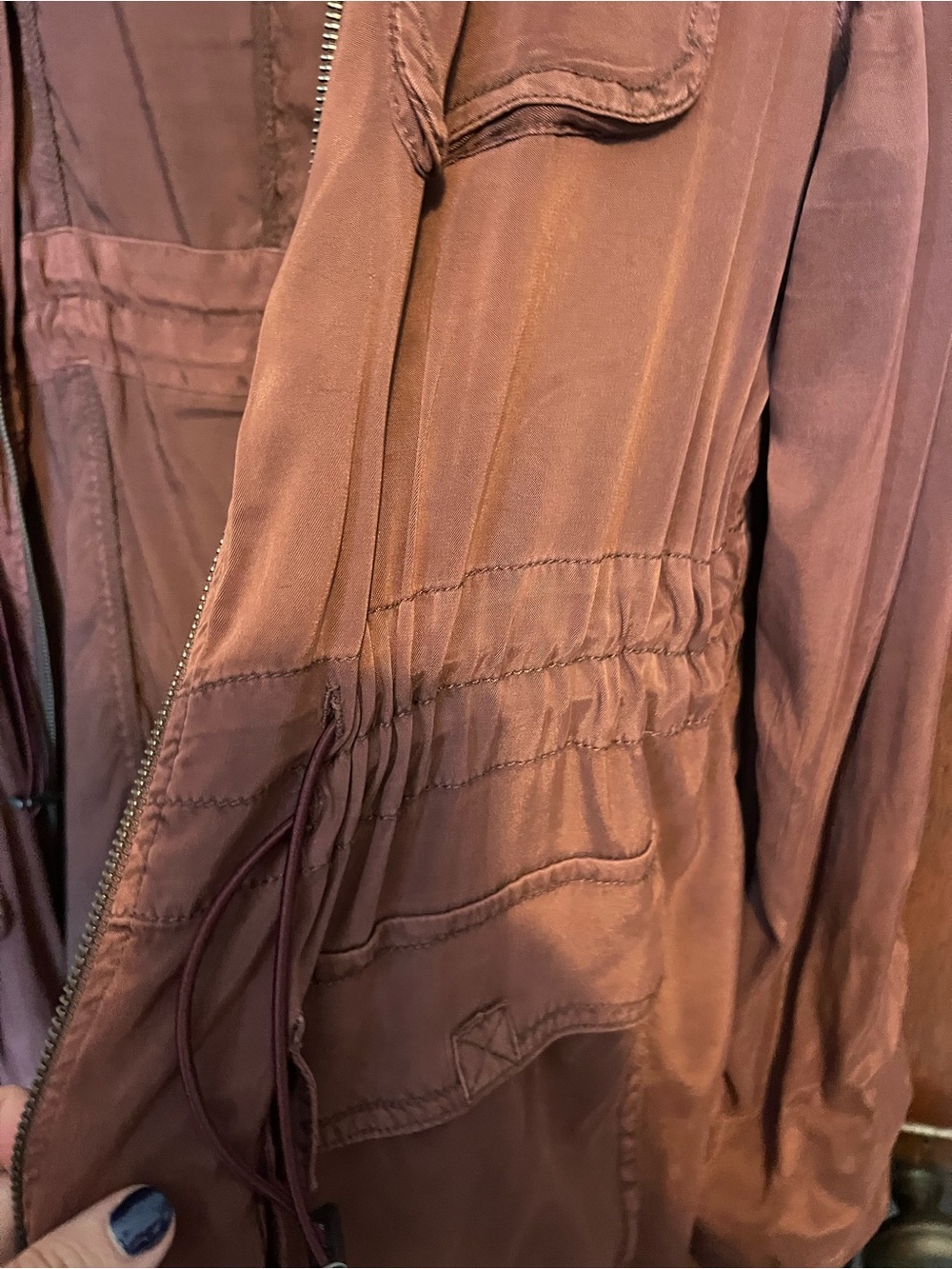 Marrakech Brick Red/ Rust Utility Jacket - Zip Front - Picture 5 of 12